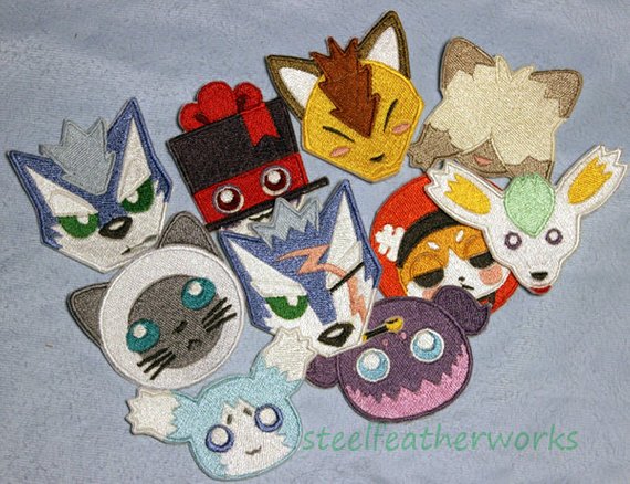 Mascot Patches from steelfeatherworks on Etsy.