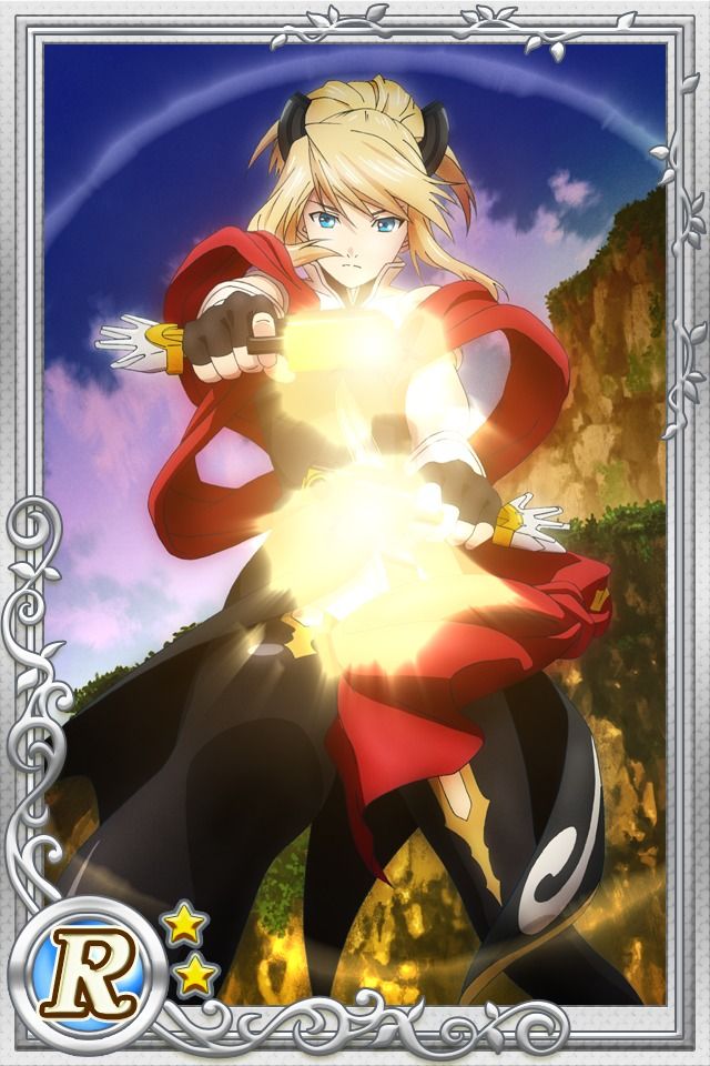 Legretta the Quick (Tales of the Abyss)
Keywords: cardevolve abyss legretta regret R2