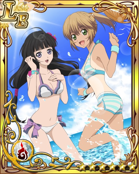 Kohak/Amber Hearts (Tales of Hearts/Hearts R) & Leia Rolando (Tales of Xillia)
Keywords: kizna xillia hearts heartsr kohak amber kohaku leia swimsuit summer