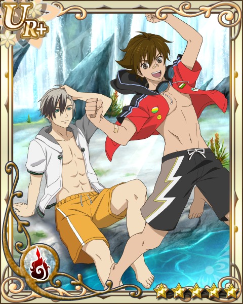 Ludger Will Kresnik (Tales of Xillia 2) & Shing Meteoryte (Tales of Hearts/Hearts R)
Keywords: kizna xillia2 hearts heartsr shing ludger swimsuit summer