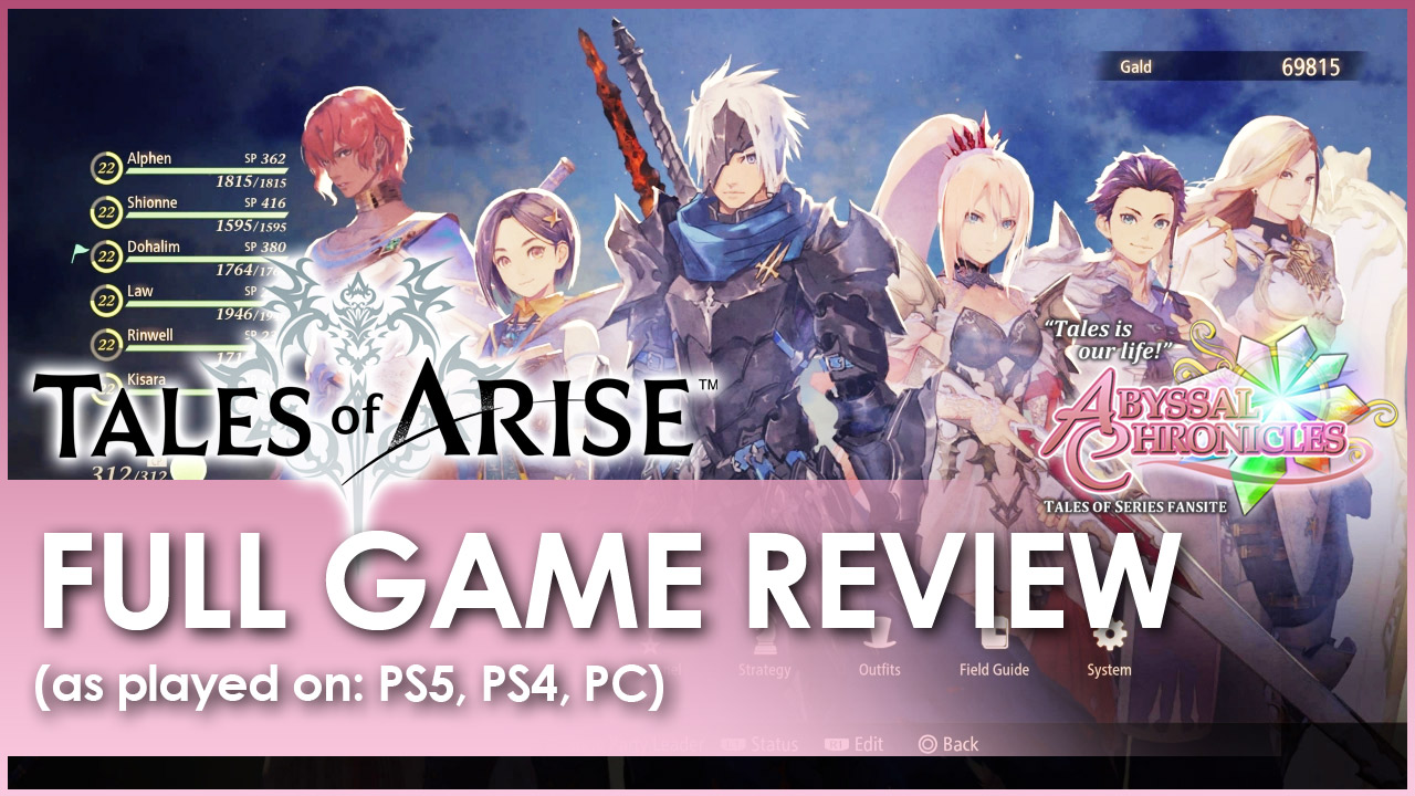 Kortfattet At opdage indtryk Tales of Arise Full Game Review As Played On PS5, PS4 and PC with Video -  Abyssal Chronicles ver3 (Beta) - Tales of Series fansite